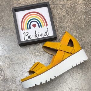 Eileen Fisher Yellow Platform Sandals